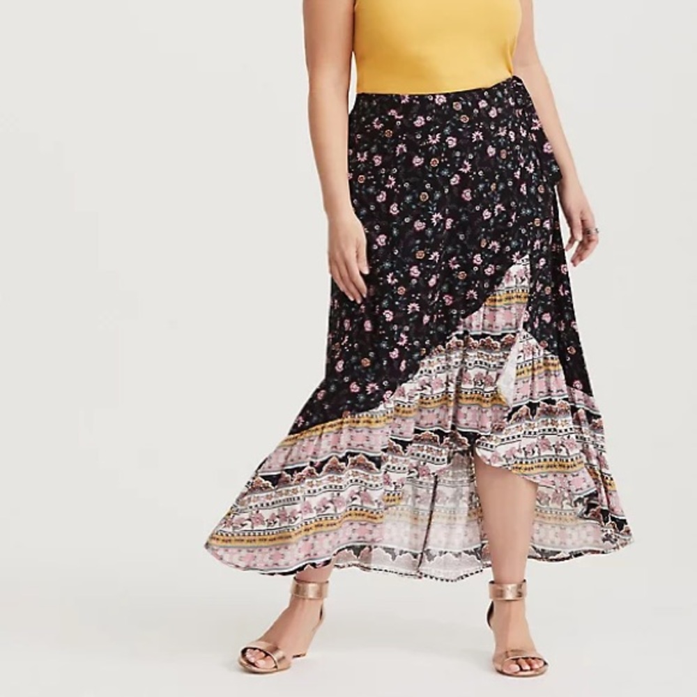 Torrid Challis Wrap Skirt